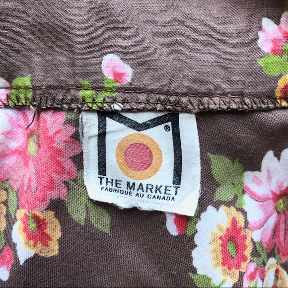 1970s does 1930s VTG Floral Cotton Skirt & Bandeau - Picture 6 of 8